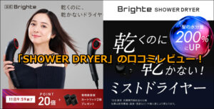 「SHOWER DRYER」の口コミレビュー！ヘアドライヤー